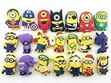 New 21pc Despicable Me Minions Yellow Shoe Charms for Croc Shoes & Wristband Bracelet