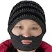 eYourlife2012 Unisex Winter Crochet Beard Beanie Mustache Mask Face Ski Hat Cap Dark Gray