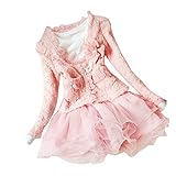 Yo Coco Little Girls 2ps Cardigan Clothes TuTu Formal Dress Outfits Pink Size 2-3 Years