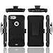 iPhone 7 Plus Case, Comsoon Heavy Duty Shockproof Armor Drop Protection Case Cover with Card Slot, Built-in Kickstand + Swivel Belt Clip Holster for Apple iPhone 7 Plus (black)
