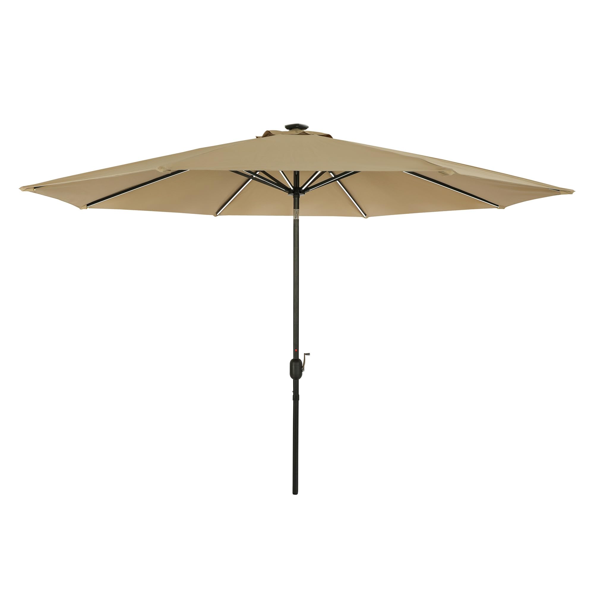 Photo 1 of ***s used; it's unknown if it's missing parts and if it works 100%.****Island Umbrella Calypso 11 ft Octagon Patio Umbrella – With Crank Lift, Push-Button Tilt, Rust-Resistant Aluminum Pole, 8-Rib Frame, Solar LED Lights & Breez-Tex Weather-Resistant Cano