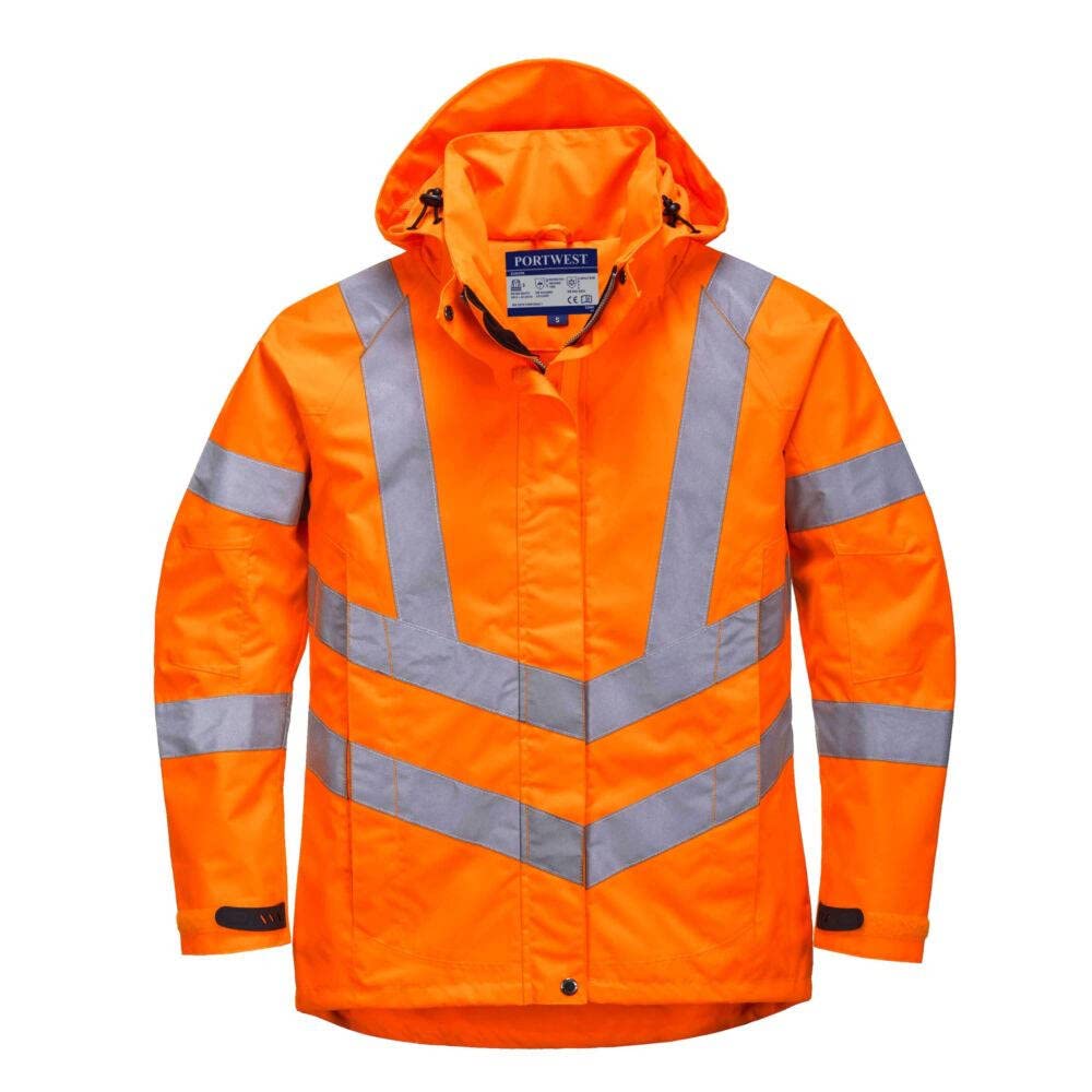 Portwest LW70ORRM Ladies HiVis Breathable Jacket, Medium, Orange