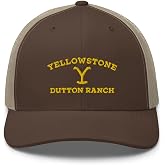 Yellowstone Dutton Ranch Logo Retro Trucker Hat - Officially Licensed