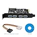 SupaHub PCI-E to USB 3.0 4-Port PCI Express Expansion Card, Windows XP, Vista, 7, 8, 10, Includes Drivers and SATA 15-Pin Power Connector