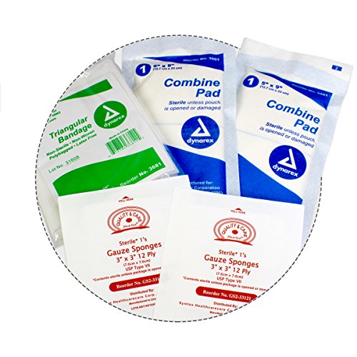 OSHA & ANSI First Aid Kit Refill/Upgrade, 50 Person, 196 Pieces, ANSI 2015 Class B - Includes Splint, Tourniquet, Tools, Single dose and More: Fill Your kit or use to Upgrade to Current regulations