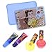 TownleyGirl Disney Beauty and the Beast Kiss it Paint it Lip Gloss and Nail Polish Set with Glittery Makeup Case, Multi, 5 Count, Princess Cosmetic Set with Water Box