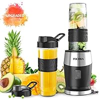 Smoothie Blender, Personal Blender Single Serve Small Blender for Juice shakes and Smoothies,with 2 * 20 OZ BPA-Free Portable Blender Bottles, 500W