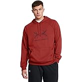 Under Armour Men's Rival Fleece Antler Wordmark Hoodie | Ultra-Soft Cotton-Blend Mens Sweatshirt | Hooded Athletic Pullover