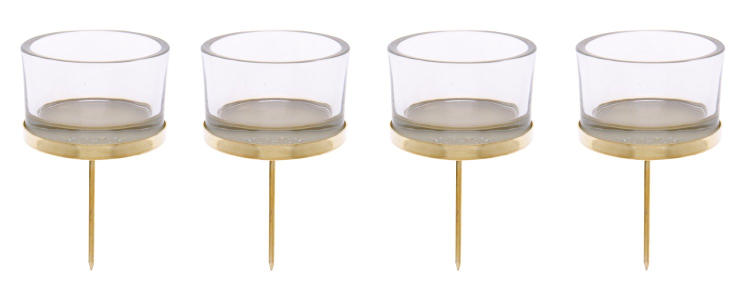 Glorex GmbH 6 7021 001 Candle holder with tea light glass.