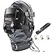 Leather Bondage Gimp Mask, Full Face Blindfold Hood Lockable & Dildo Penis Mouth Gag Breathable Restraint Head Hood for Unisex Adults Couples, BDSM/LGBT Restraint Training Toy Fetish Mask