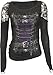 Spiral - Womens - Waisted Corset - Shoulder Lace Top Black - L