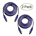 Yoico 2Pcs 25 Feet Professional Speakon to Speakon Cables Wire Speaker Audio Amplifier Cord 7mm with Twist Lock