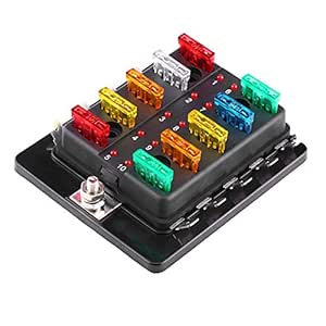 Cajas de Fusibles 10 vías con LED Advertencia Kit Circuit Blade