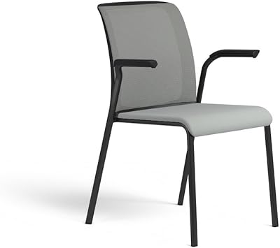 Amazon Com Steelcase Reply Guest Chair Mesh Back Fixed Arms Black Frame Glides Office Products
