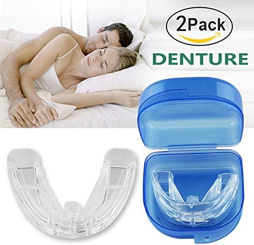 Grinigh 2018 Upgraded 2 Pack Anti Snoring Aids Mouthpiece Snore Reducing for Natural and Comfortable Sleep