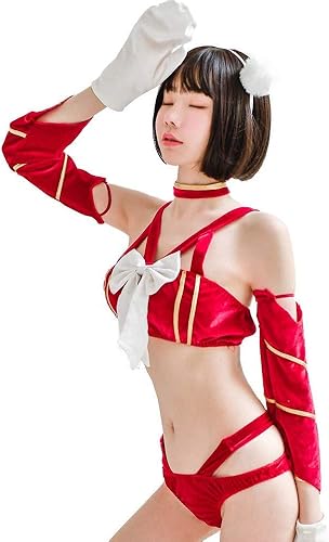 Amazon Whdz 猫コスプレ 猫様 ネコちゃん ランジェリー 猫様コスチュームセット セクシー 過激 可愛い 萌え レッド コスプレ 仮装 通販