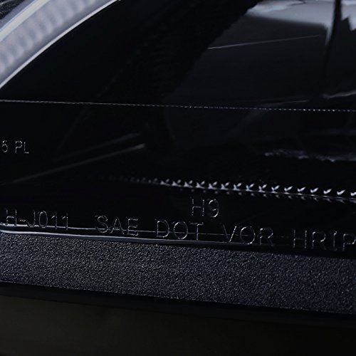 Spec-D Tuning For Mercedes Benz W204 C Class LED Glossy Black Projector Headlights Headlamps Pair