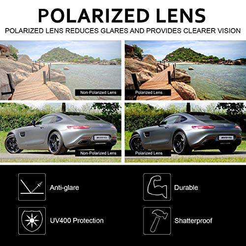 PZ Polarized - Women Cat Eye Metal Bridge Design Mirror and Solid Sunglasses (Black Gold + Solid) - Thumbnail 5