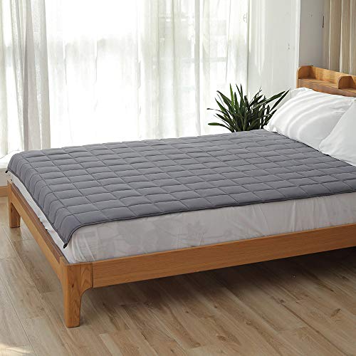 Smartqueen Weighted Blanket for Kids 5 lbs (36" x 48",Throw Size Perfect for 40-60 lbs Child, Natural Organic Cotton with Lead-Free Glass Beads