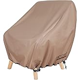 ULTCOVER Waterproof Patio Chair Cover – Outdoor Lounge Deep Seat Single Lawn Chair Cover Fits Up to 28W x 30D x 32H inches Brown