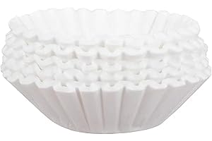 12-Cup Commercial Coffee Filters, Large Coffee Filters，Premium Quality, (9 ¾ Inch x 4 ¼ Inch) All-Natural, Big & Tall Filters