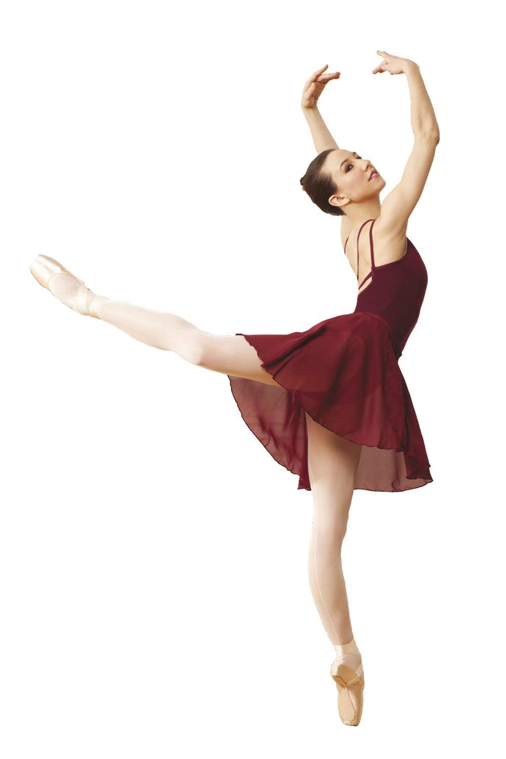 Capezio Women's Full Sweep Wrap Skirt, Burgundy, One Size