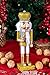 Clever Creations Gold Soldier 10 Inch Traditional Wooden Nutcracker, Festive Christmas Décor for Shelves and Tables