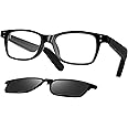 DELHI TORNADO Smart Glasses Bluetooth Audio Glasses for Women/Men, Dual Speaker Audio Eyewear with Anti-Blue Light Lenses/UV400 Polarized Lenses, Indoor/Outdoor Wearable Music Eyeglass (Black)