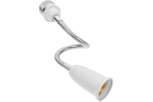 SHINEOFI E27 Light Bulb Socket Adapter Extender, 195mm Flexible Bendable Lamp Holder Converter for LED Grow