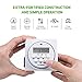 VIVOSUN 7 Day Programmable Digital Timer, UL Listed Heavy Duty Plug-in Outlet Timer, 115V 15A for Lamp, Heater, Humidifiers, Aquarium, and Other Indoor Devices White