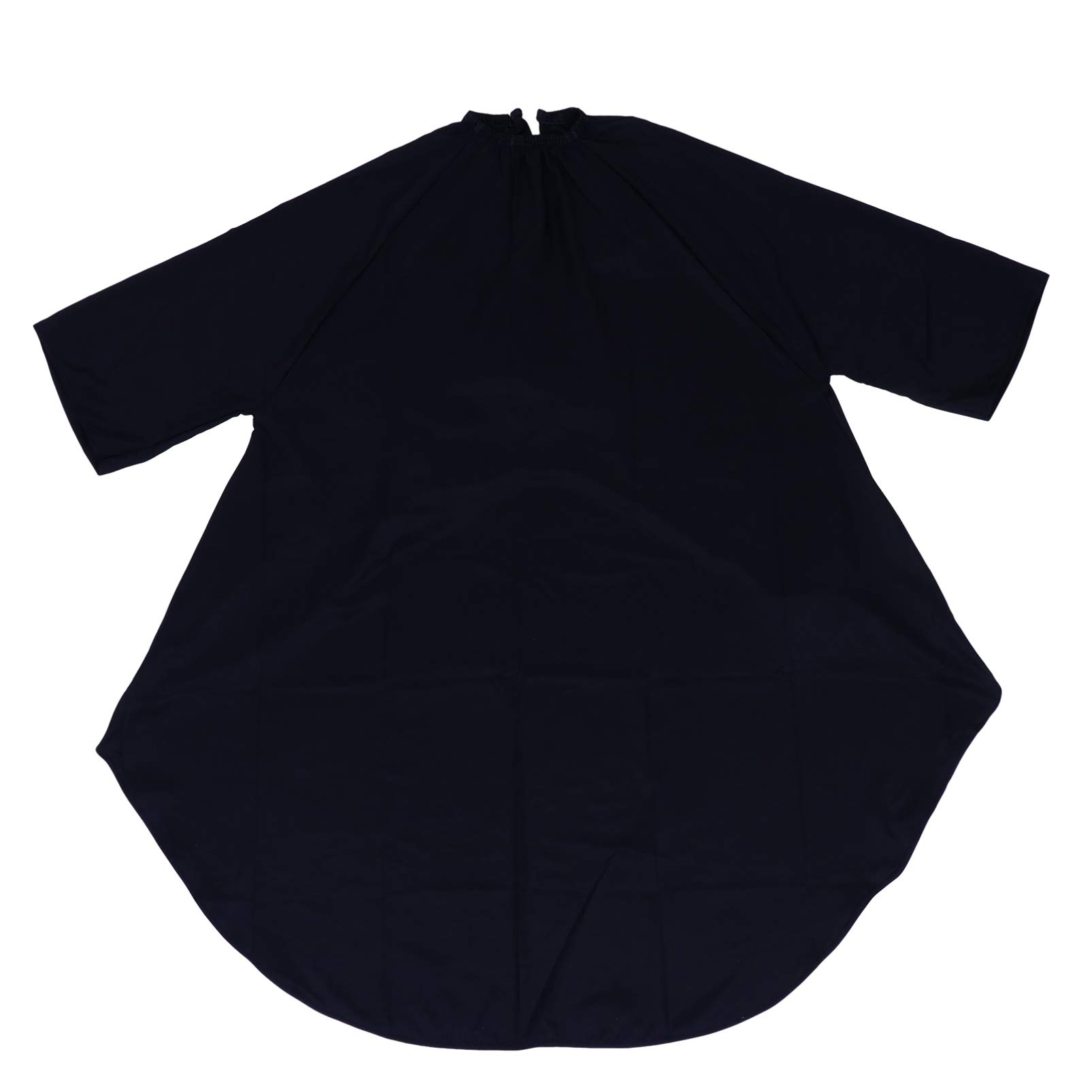 FRCOLOR Barber Haircut Cape Professional Long Sleeves Hair Dyeing Coloring Black Smock Beard Shaving Hair Washing Gown for Home Shop