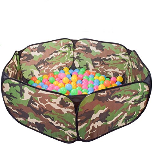 Oasis Plus Outdoor Indoor Camouflage Hexagon Ball Pit Pool Toy Game Play Tent for Kids Children Boys Girls