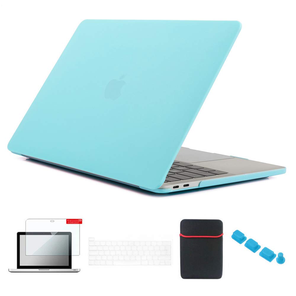 Se7enline Compatible with 2016-2023 MacBook Pro Case 13 inch Cover for MacBook Pro M1/M2 A2338/A2251/A2289/A1706/A1989/A2159 with Sleeve Bag, Keyboard Skin, Screen Protector, Dust Plug, Turquoise Blue