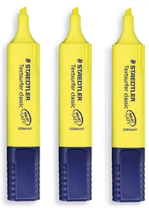 Staedtler Yellow Highlighter Pens Textsurfer Classic Fast Dry Ultra
