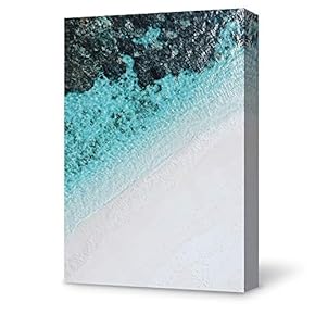 Canvas Wall Art Modern White Beach Home Decor Canvas Painting Wall Decoration for Bedroom Living Room - 12x18 inches