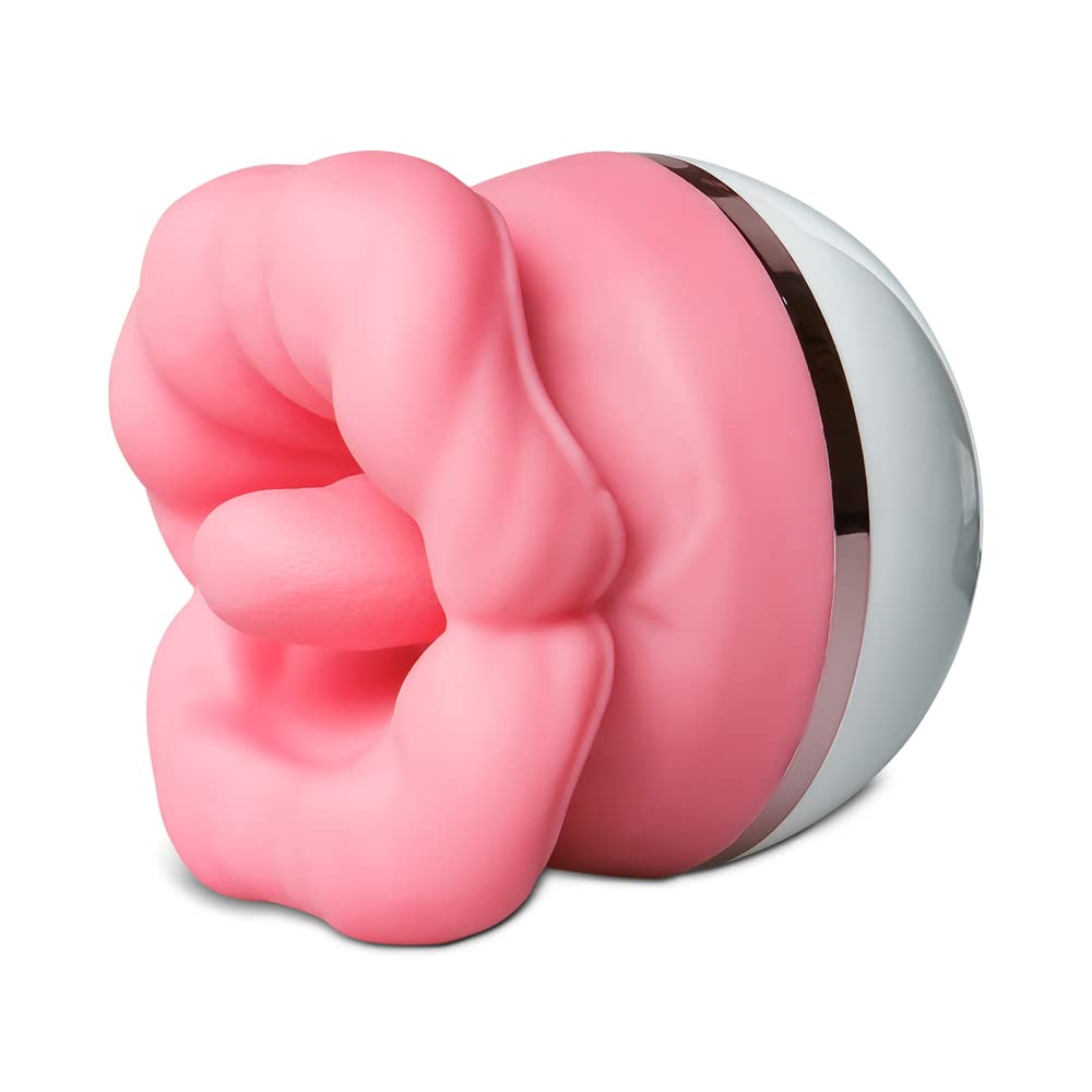 BeHorny Rechargeable Silicone Mouth Tongue Vibrator,3 Modes, Pink