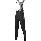 qualidyne Women's Cycling Bib Tights with Pockets - 4D Padded Quick-Dry Bike Pants- Mesh Straps, Ankle Zippers, Reflective
