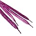 TOPTIE Metallic Glitter Flat Shoelaces 55 Inch, Fashion Bling Colored Shoelaces - Golden
