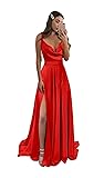 Miao Duo Spaghetti Straps Long Prom Dresses with