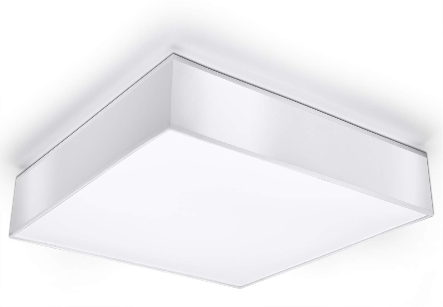 SOLLUX lighting Horus Square Ceiling Lamp, Minimalist and Modern Design, E27 Replaceable Bulb (LED), 1x60 W, Easy Cleaning, Made of PVC, 25x25x11 cm, Black