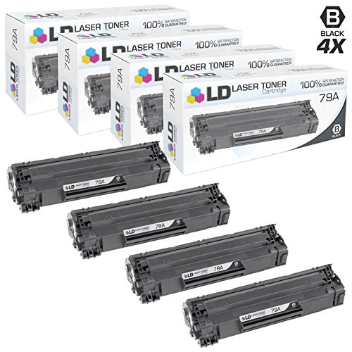 LD  Compatible Replacement for HP 79A / CF279A Set of 4 Black Toner Cartridges for use in LaserJet Pro M12a, M12w, MFP M26a and MFP M26nw (1,000 Page Yield)