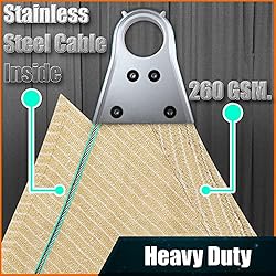 Amgo 20' x 20' x 20' Beige Triangle Super Ring Sun
