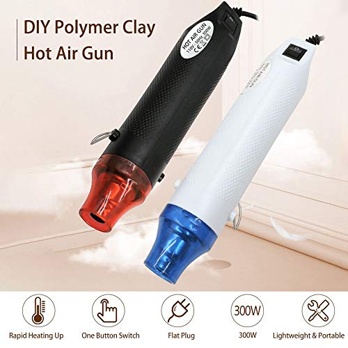 Carrfan 110V 300W Electric Hot Air Gun DIY Tool Heat Gun for Heat Shrink Tubing Drying Paint DIY Embossing Shrink Wrapping