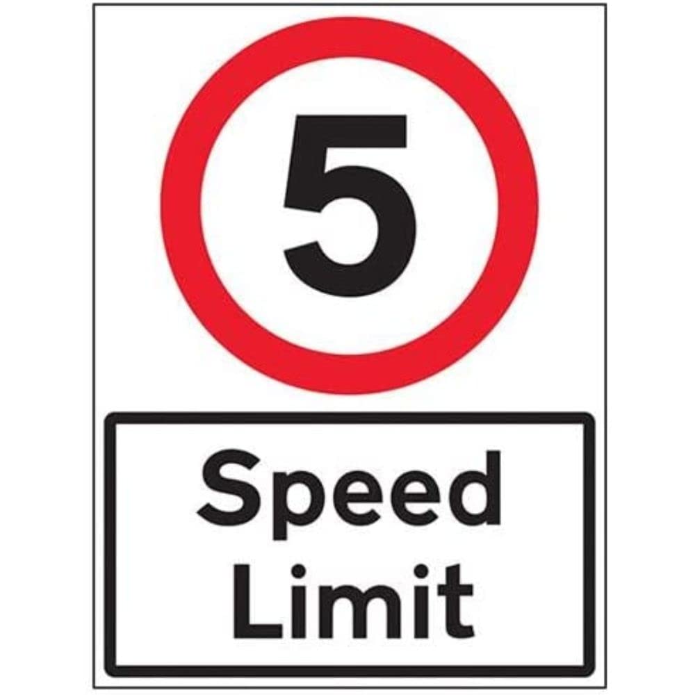 5 MPH Speed Limit - 3mm AlumComp RA1 Anti Graffiti - 450x600mm