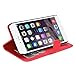 iPhone 6 Plus Case, LK [Stand Feature] iPhone 6 Plus Wallet Case, PU Leather Case Flip Cover + Screen Protector & Stylus for iPhone 6 Plus (Red)