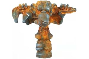 MAXBROTHERS Rod The Rat Mechanic Rat Rod Hot Rod Hood Ornament,Car Front Cover Chrome Hood Ornament Sticker Badge Bonnet Car Decoration Styling Accessories，Unique Rat Mechanical Ornament (Copper Monkey)