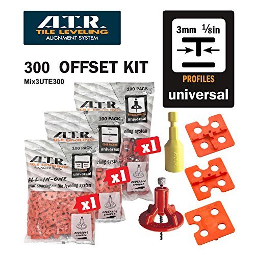 ATR Tile Leveling Alignment System DIY Kit 3mm T Shape Walls & Floors Spacers