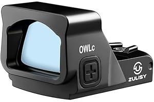 Zulisy OWLc Full Size Green Dot Sight 3 MOA Dot & 56 MOA Circle Ring Reticle Open Reflex Sight, for Astigmatism, Shake Awake 1x24mm, Compatible with Viper/Docter Footprint and Picatinny Low Mount