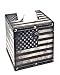 Bellaa 28298 American Flag Square Tissue Box Cover USA Patriotic Napkin Holder Paper Dispenser Vintage