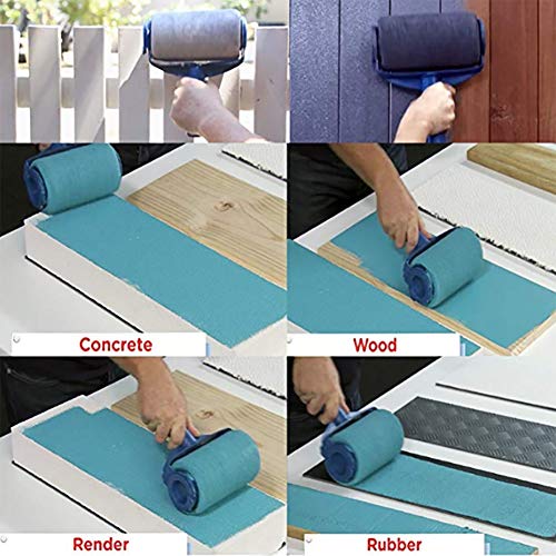 Paint Roller Brush Tools Set Wall Printing Brush kit with Paint Runner Pro, Wall Printing Brush, Smart Paint Roller Applicator for Painting Walls and Ceilings for Home Office Room (6pcs Blue)